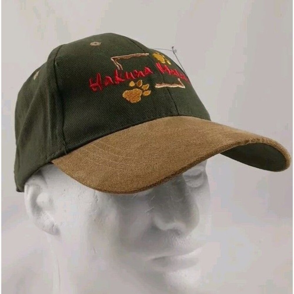 Hakuna Matata Suede Brim Adjustable Strapback Hat/Cap-NEW!